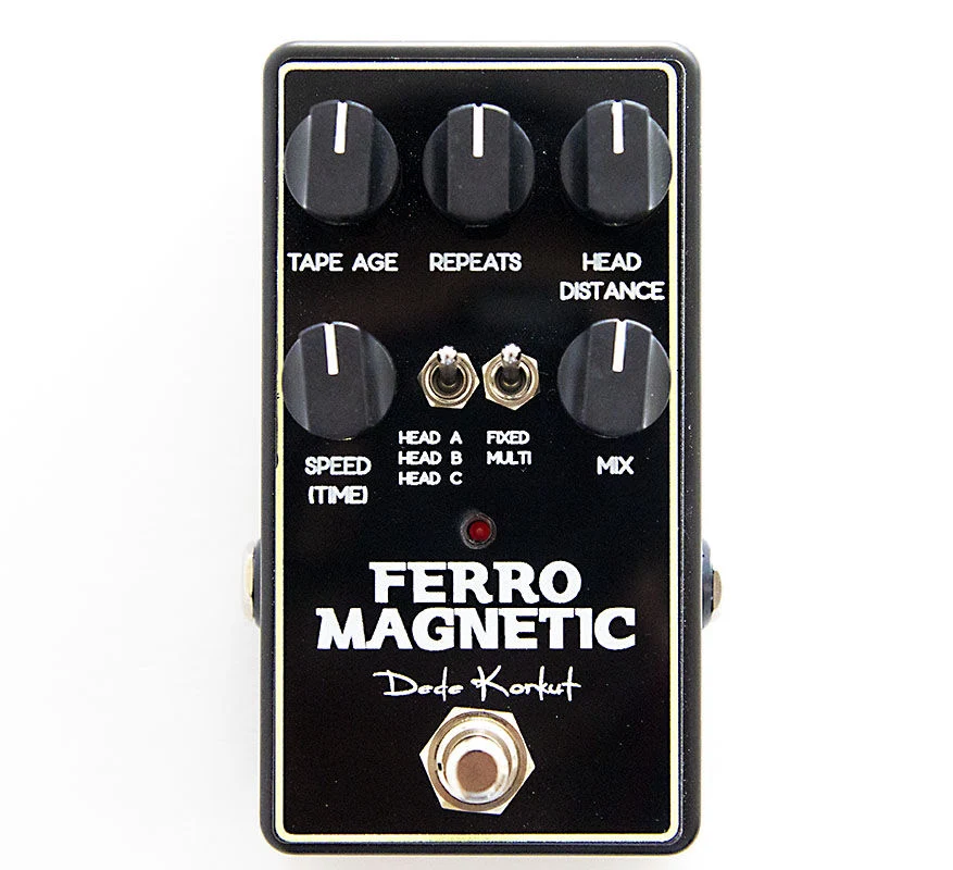 Ferromagnetic bant gecikme pedalı, ön görünüm